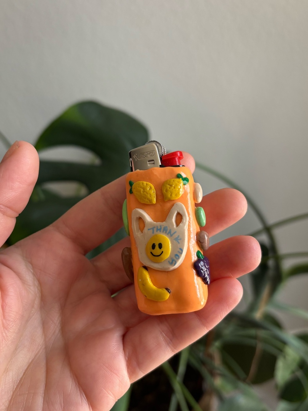 Grocery Food Bag Lighter Case Reusable Handmade Polymer Clay - Picture 3 of 3